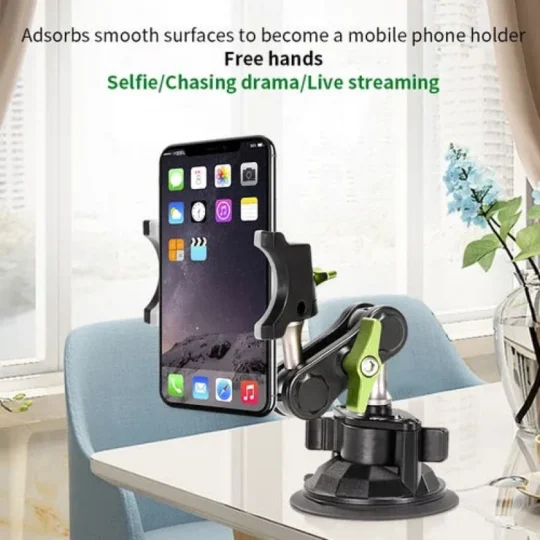 Universal Metal Phone Clamp Holder in Car Ball Head Bracket